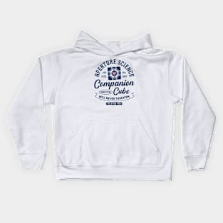 Companion Cube Grunge Crest Kids Hoodie